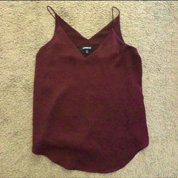 Express Tops - Express XS maroon wine purple Downtown Cami